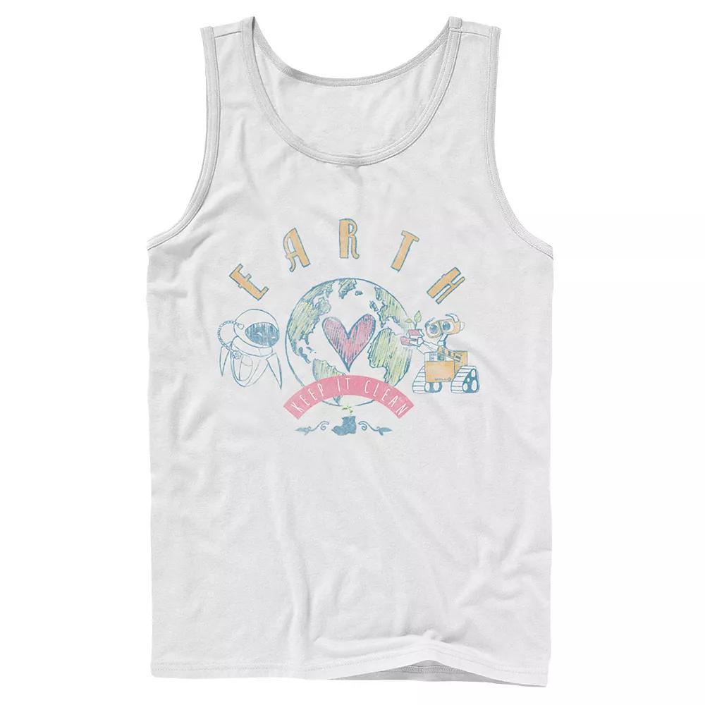 Men's Disney / Pixar Wall-E Eve Earth Keep It Clean Tank Top,  Product Image