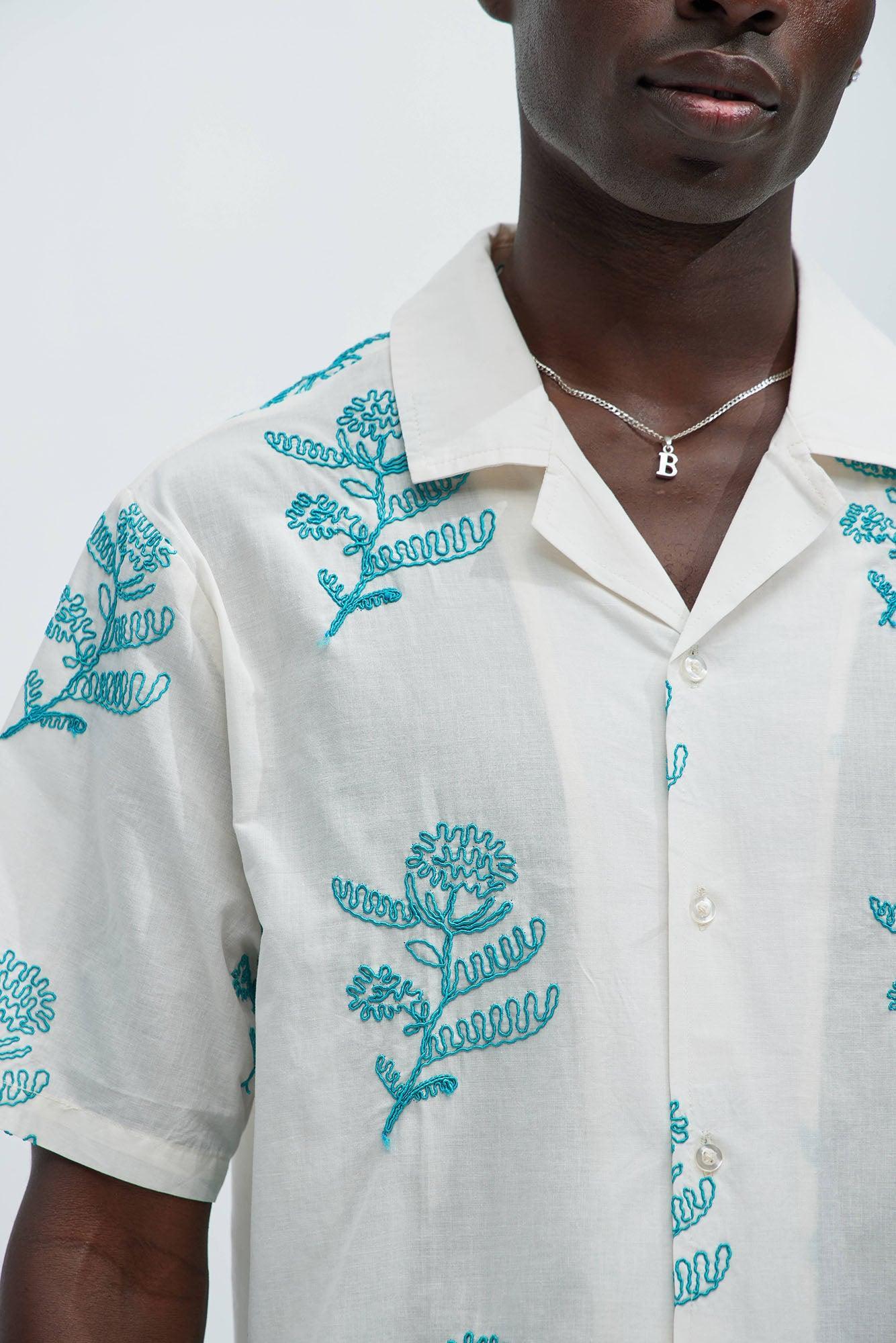 Calder Embroidery Shirt - Cream/combo Product Image