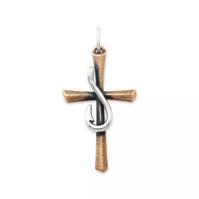 Fishers of Men Sculpted Cross Pendant Product Image