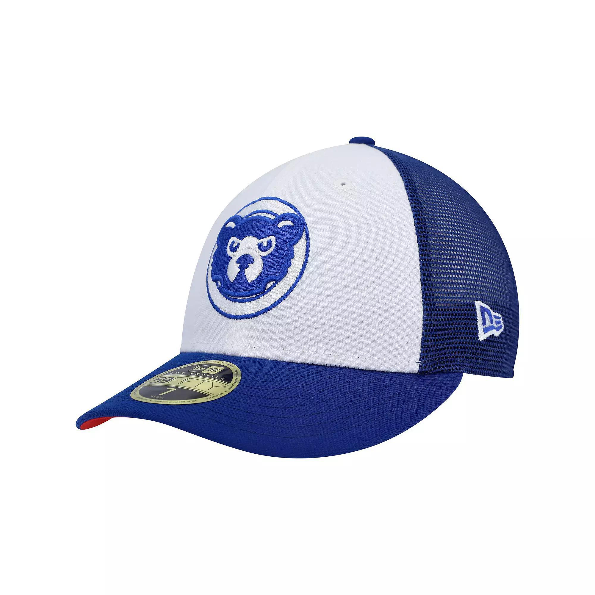 Men's New Era White/Royal Chicago Cubs 2023 On-Field Batting Practice Low Profile 59FIFTY Fitted Hat, Size: 7 Product Image