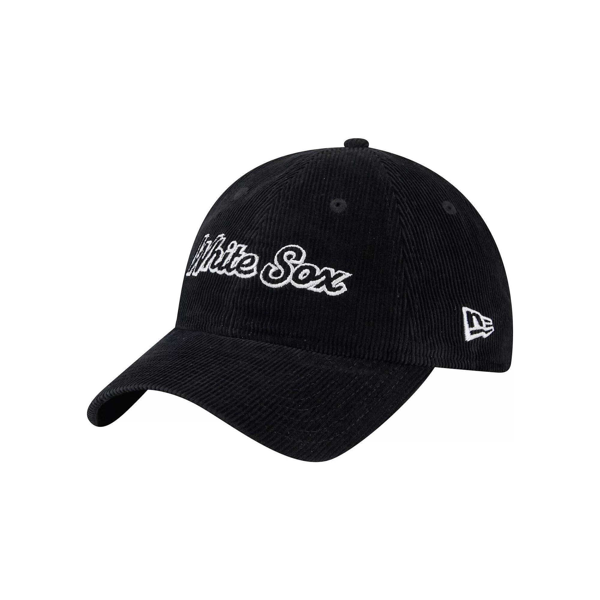 Women's New Era Black Chicago White Sox Corduroy 9TWENTY Adjustable Hat Product Image