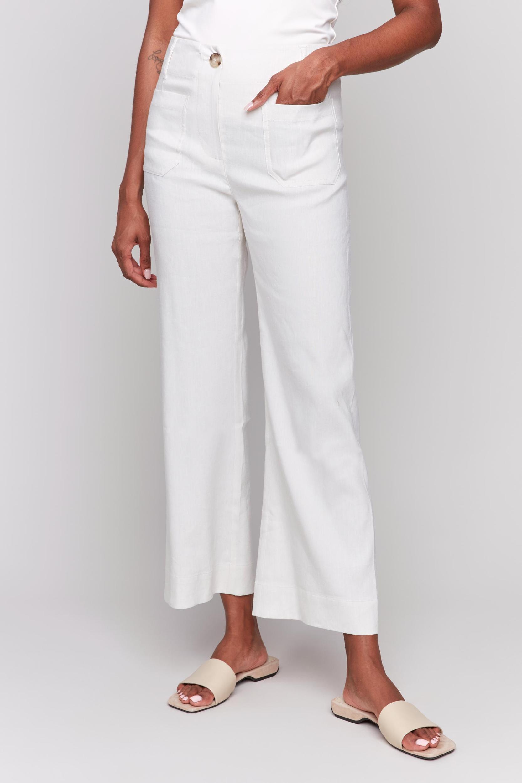 Cropped Straight Leg Pant with Patch Pockets Product Image