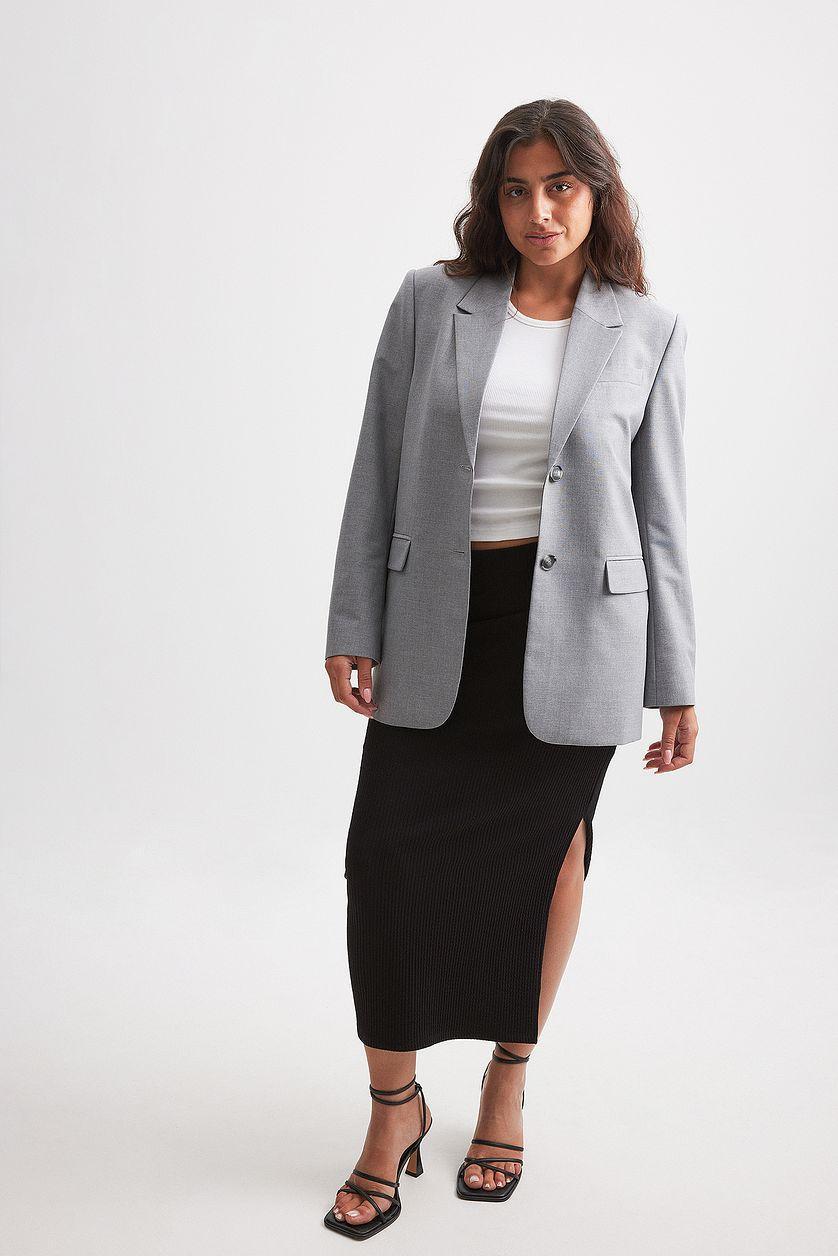 Mid Waist Midi Skirt Product Image