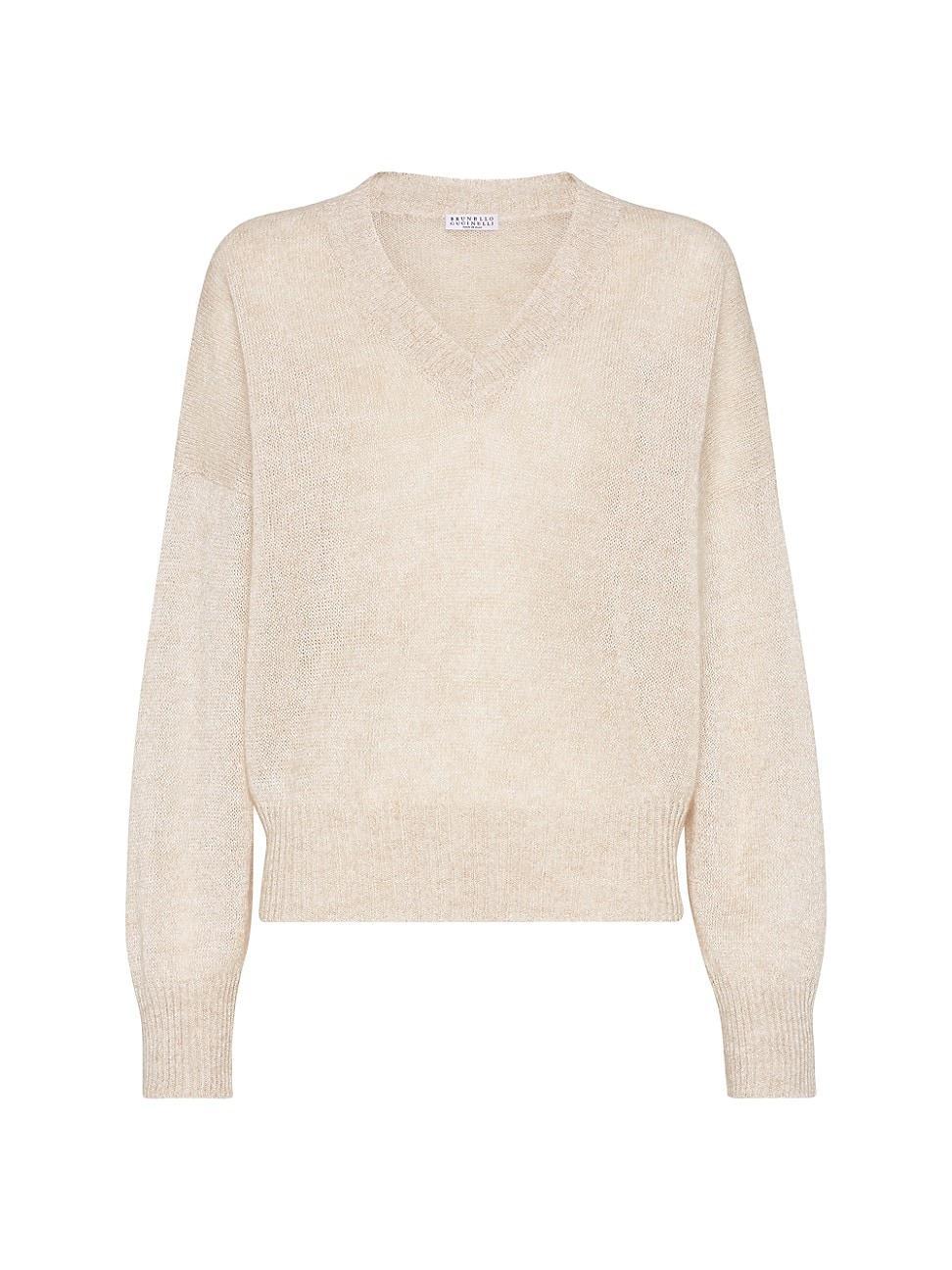 Womens Sparkling Mohair and Wool Sweater Product Image