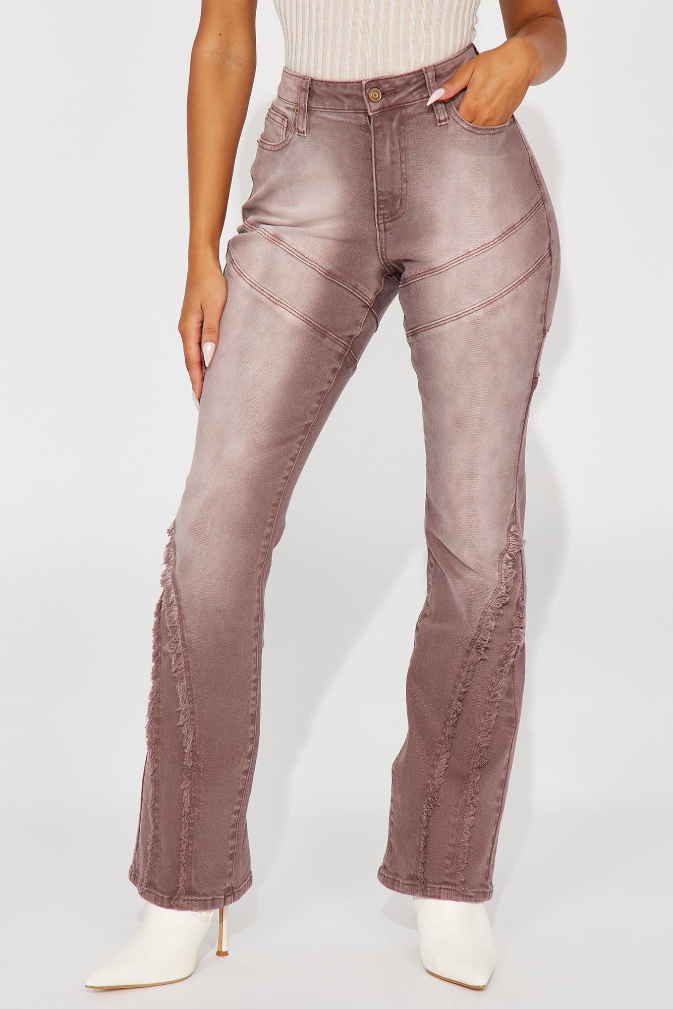 Kiss And Tell Flare Pant - Mauve Product Image