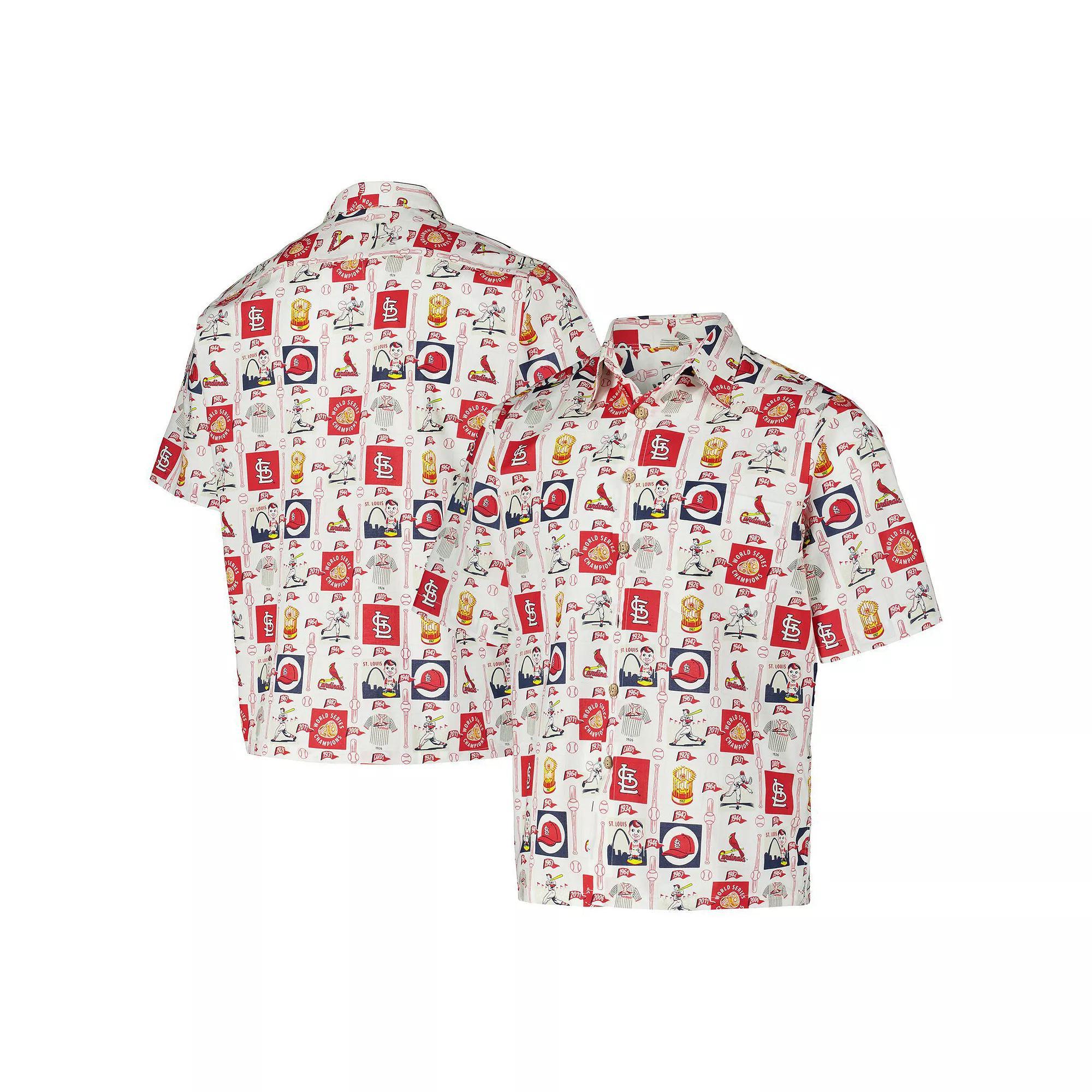 Men's Reyn Spooner White St. Louis Cardinals Champions Scenic Button-Up Shirt, Size: Large Product Image