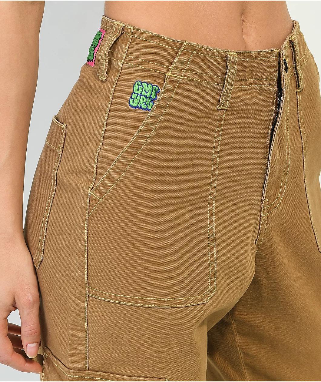 Empyre Marlo Bronze Brown Canvas Cargo Pants Product Image