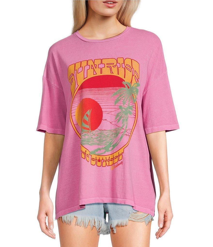 Billabong Sunrise To Sunset Oversized Graphic T-Shirt Product Image