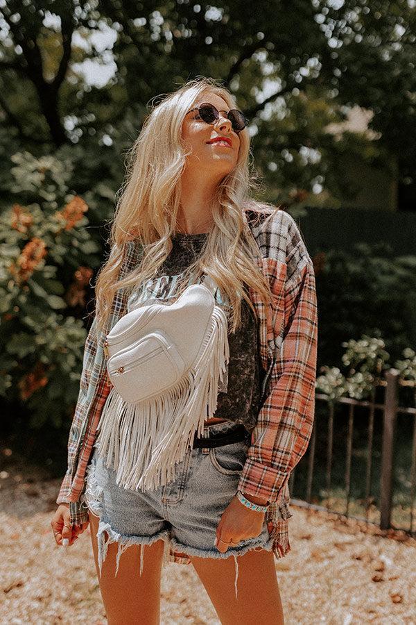 Trip Of My Life Fringe Fanny Pack In Ivory Product Image