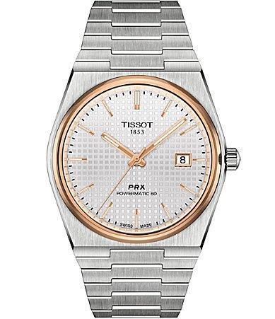 Tissot Mens Prx Quartz Analog Gold Stainless Steel Bracelet Watch Product Image