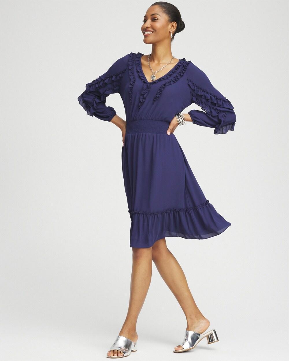 Ruffle Detail Smock Waist Dress Product Image