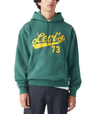 Levis Mens Relaxed Fit Long Sleeve Varsity Logo Graphic Hoodie Product Image