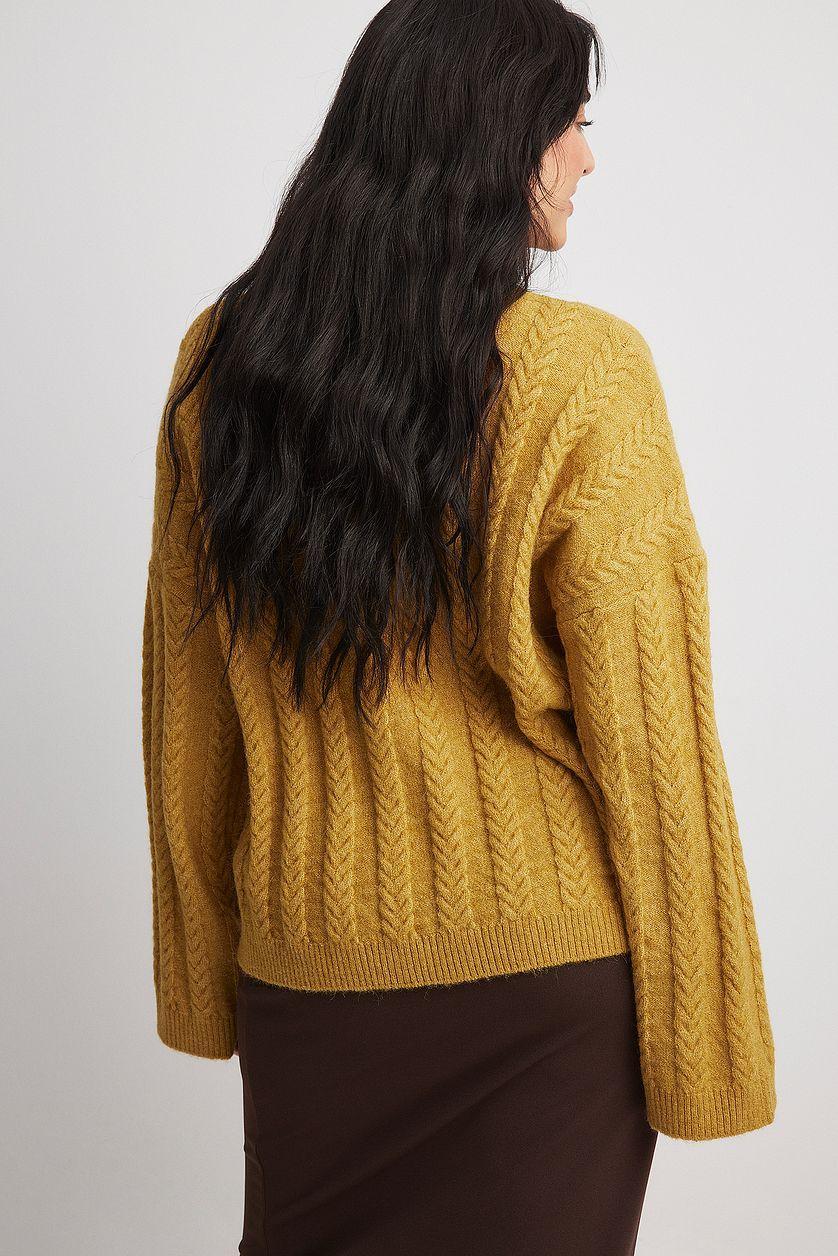 Oversized Knitted Cable Sweater Product Image