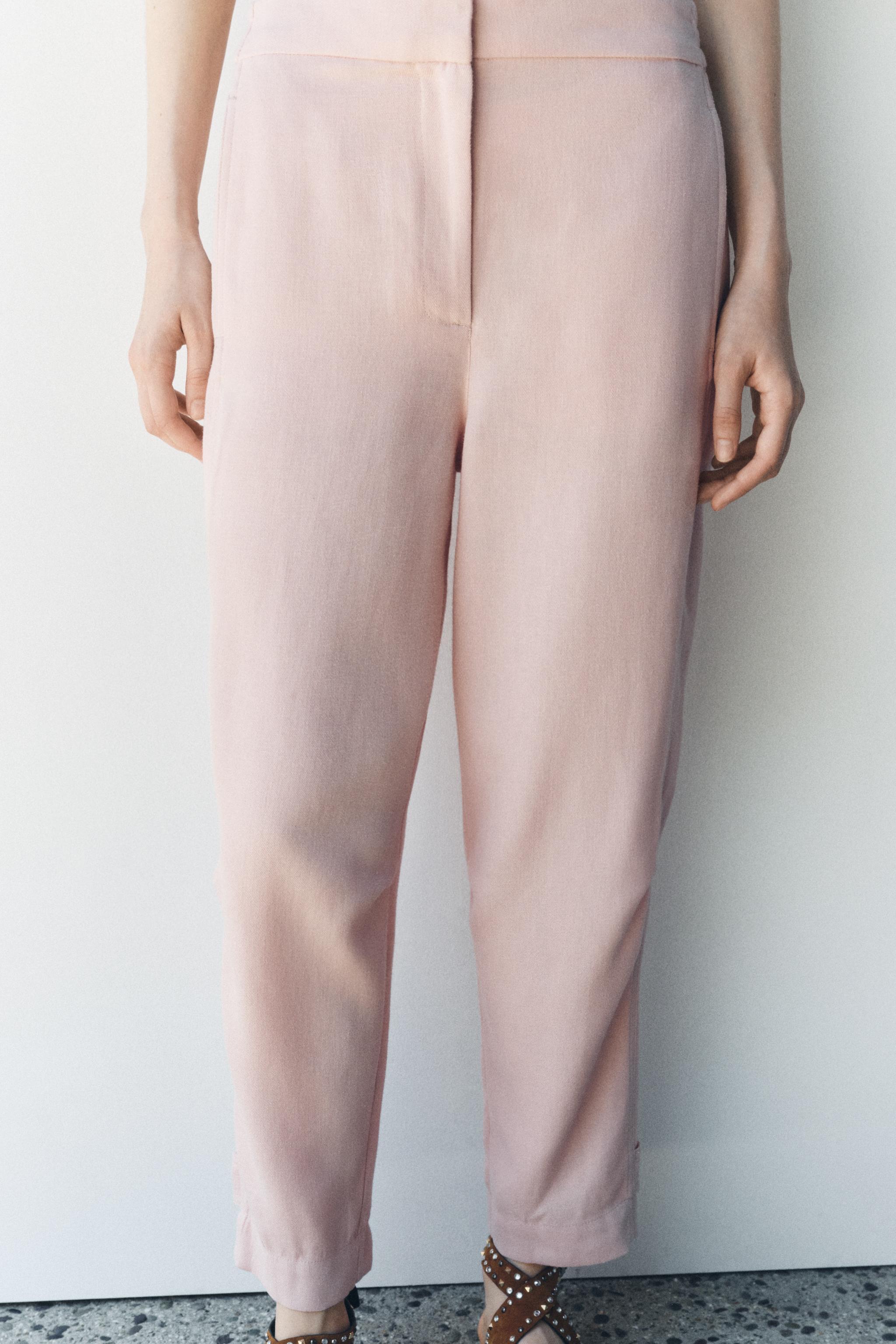 LINEN BLEND PAJAMA PANTS ZW COLLECTION Product Image