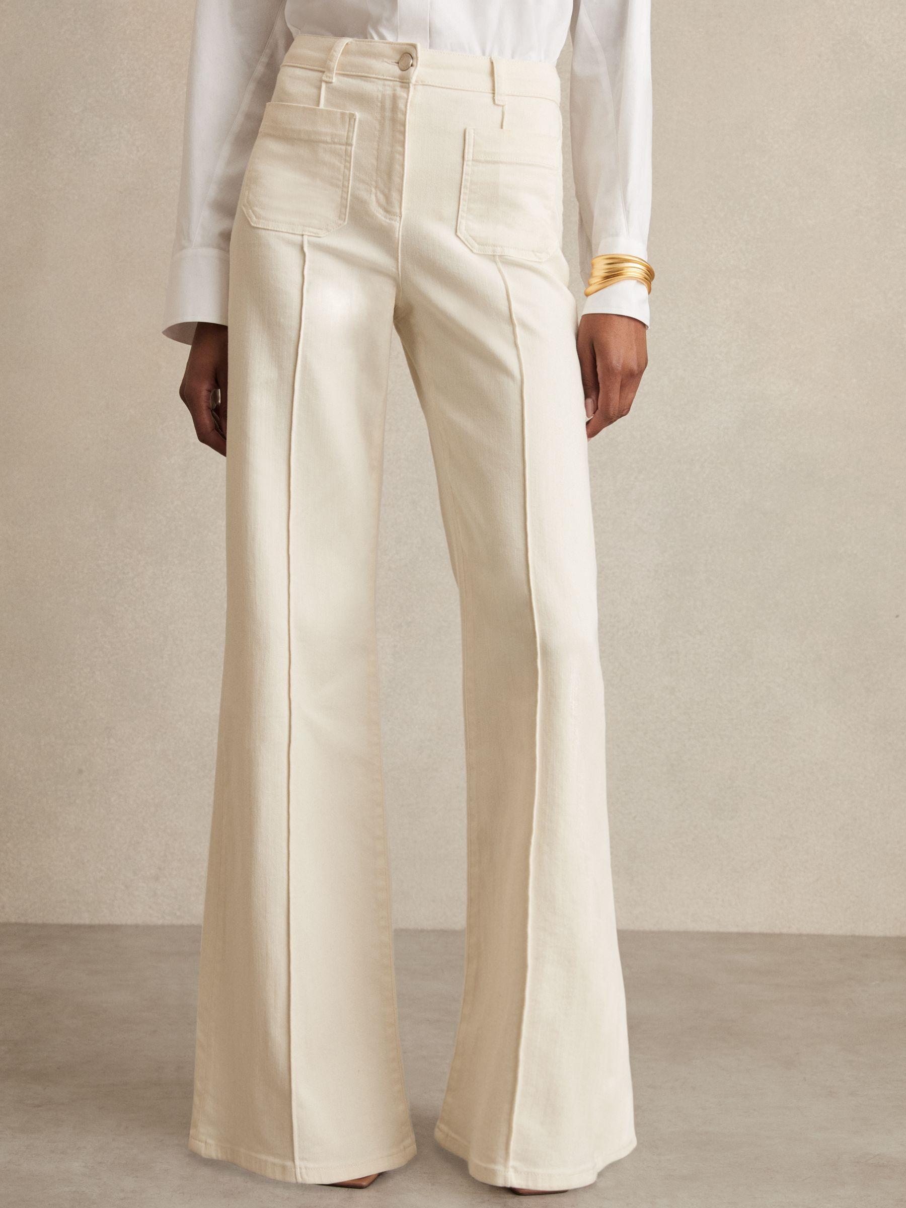 Petite Flared Suit Trousers in Mink Neutral Product Image