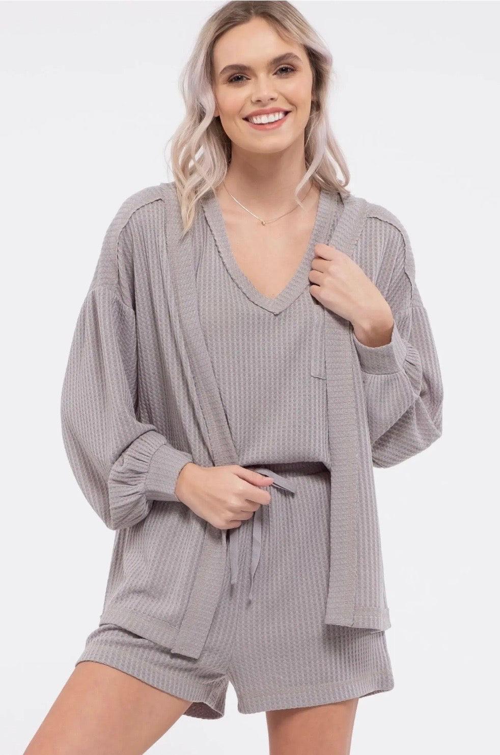 Reverse Stitched Open Front Cardigan Product Image