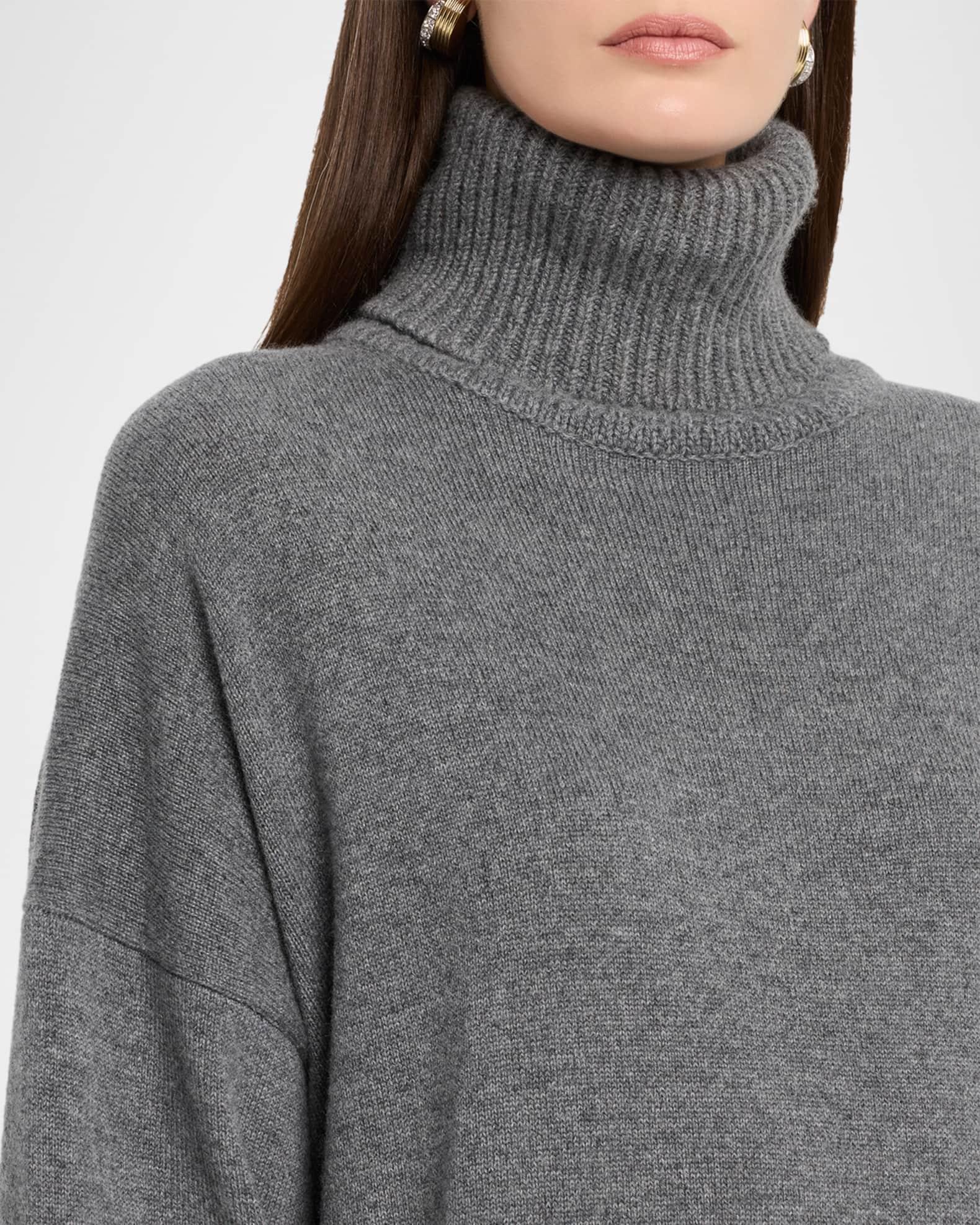 Turtleneck Cashmere Midi Sweater Dress Product Image