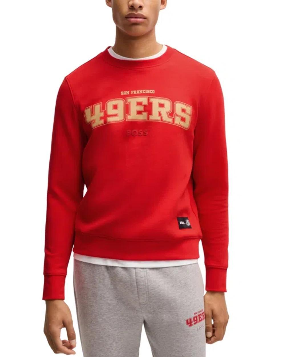 HUGO BOSS Boss X Nfl Regular-fit Sweatshirt With Special Branding In Bills Product Image