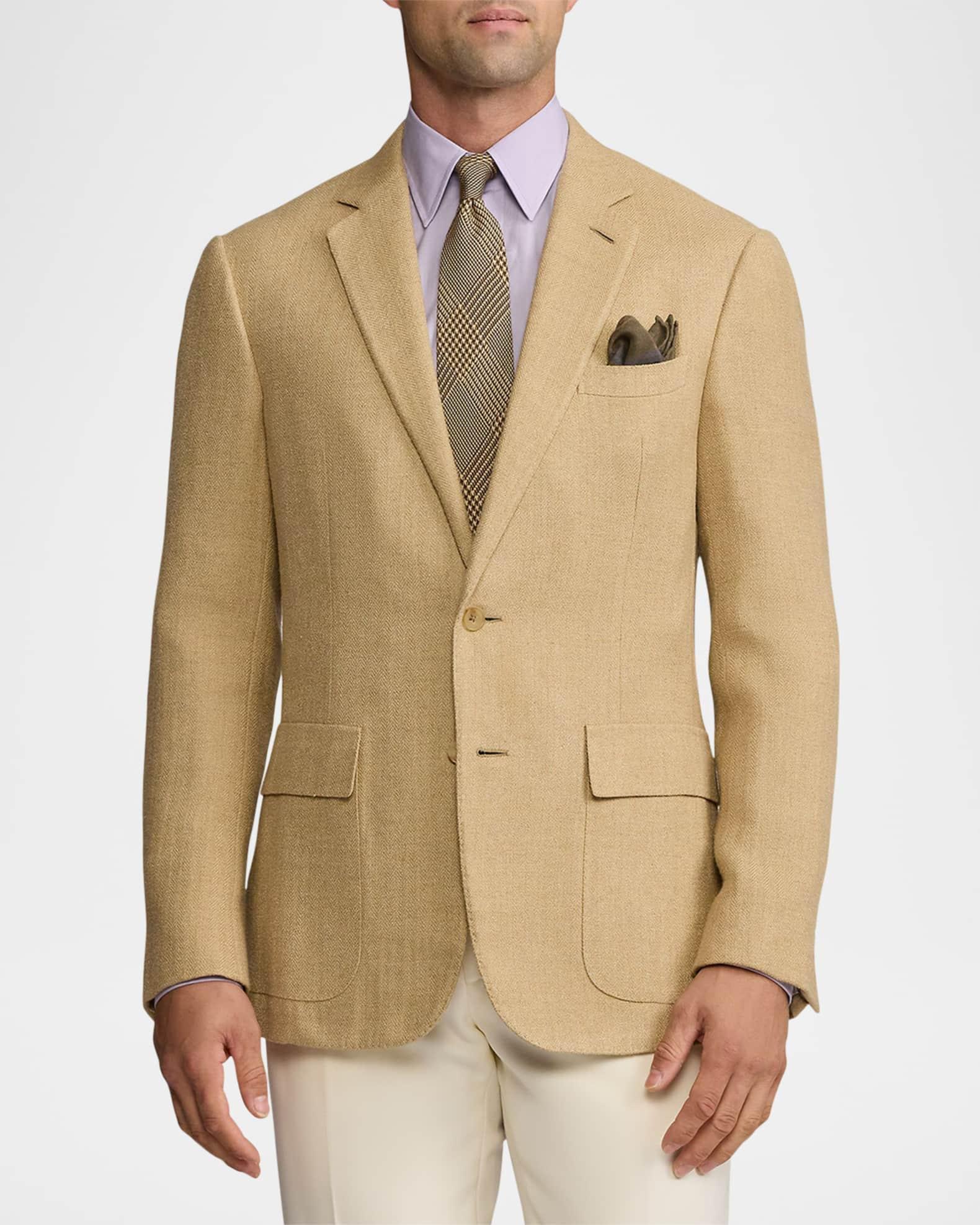 Men's Kent Hand-Tailored Herringbone Jacket Product Image