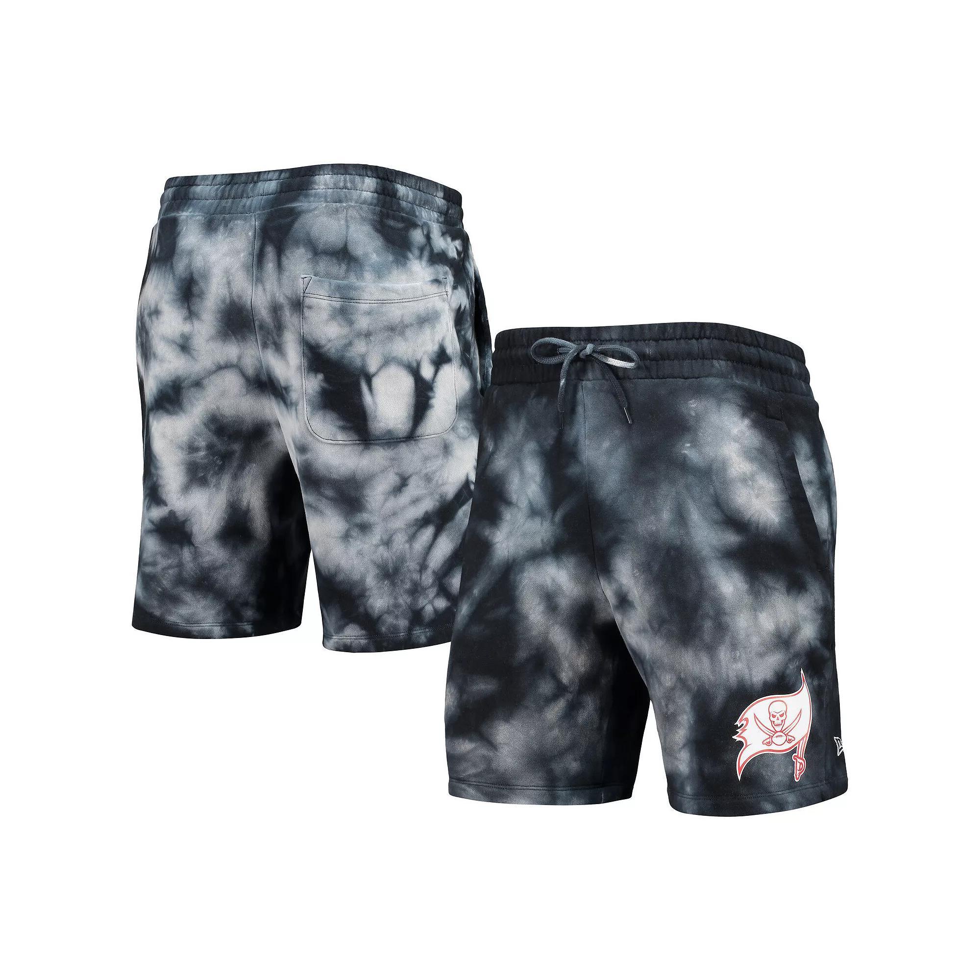 Men's New Era Black Tampa Bay Buccaneers Tie-Dye Shorts, Size: 2XL Product Image