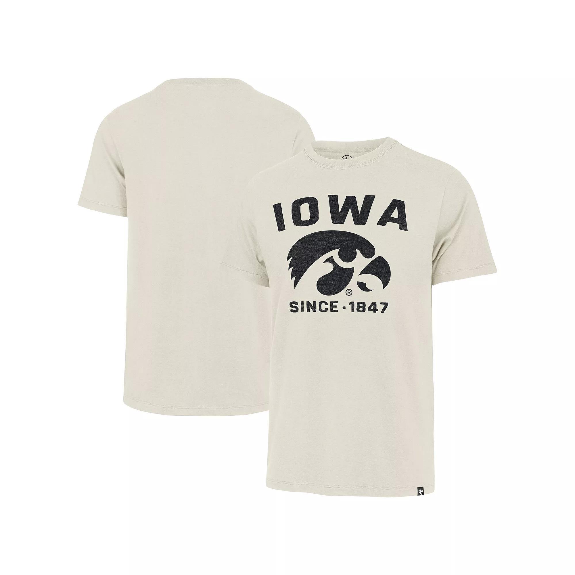 Men's '47 Cream Iowa Hawkeyes Side Arm Franklin T-Shirt, Size: Small, Beige Product Image