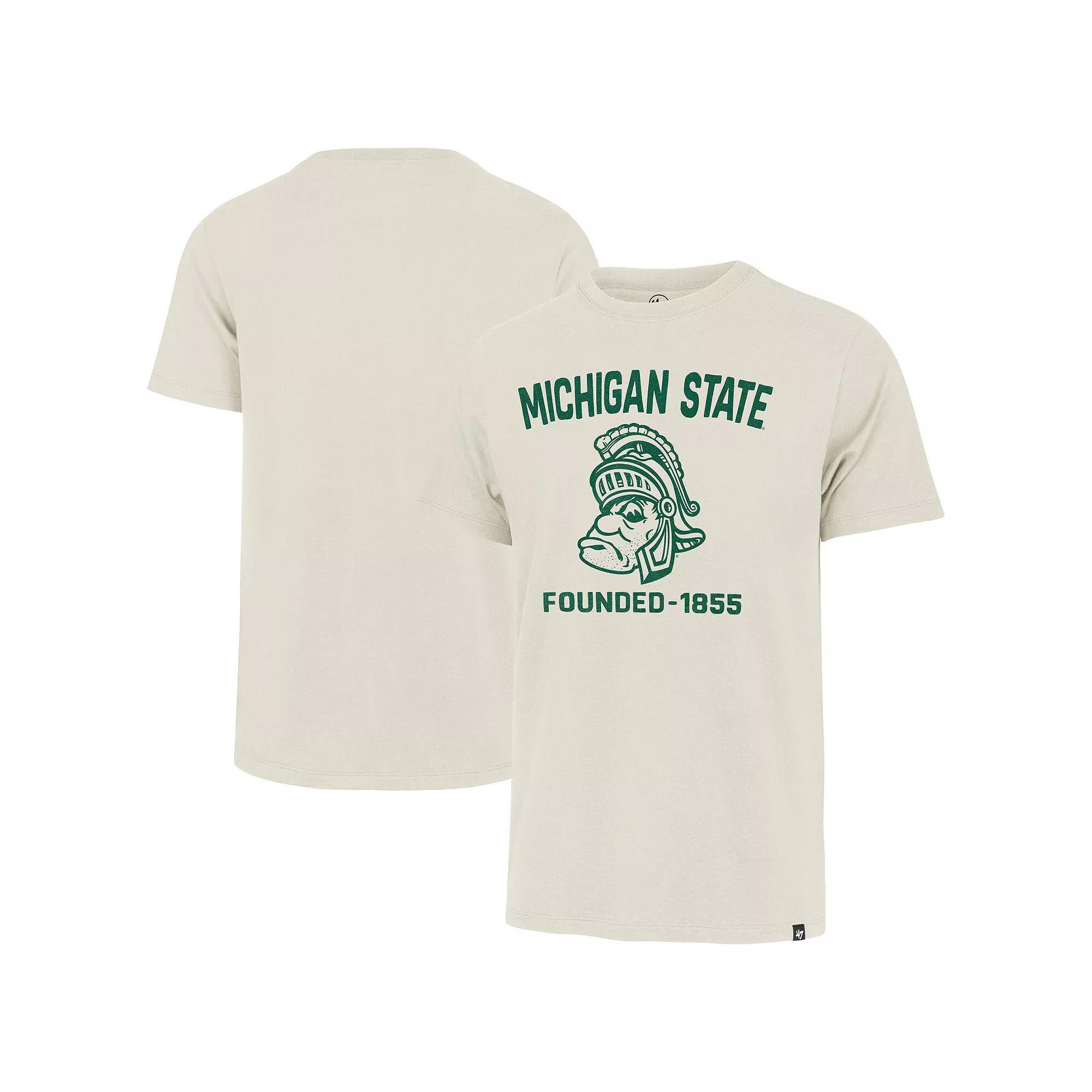 Men's '47 Cream Michigan State Spartans Duster Franklin T-Shirt, Size: Medium, Beige Product Image