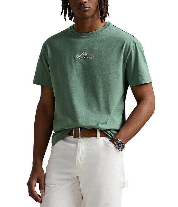 Polo Ralph Lauren Short Sleeve Classic Fit Chain-Stitch Logo Jersey T-Shirt Product Image