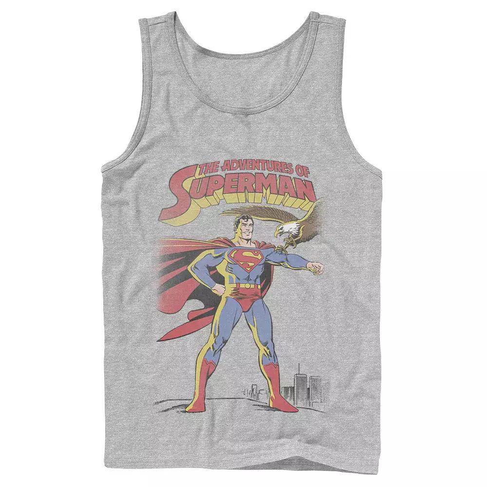Men's DC Comics Superman Adventures Text Poster Tank Top,  Product Image
