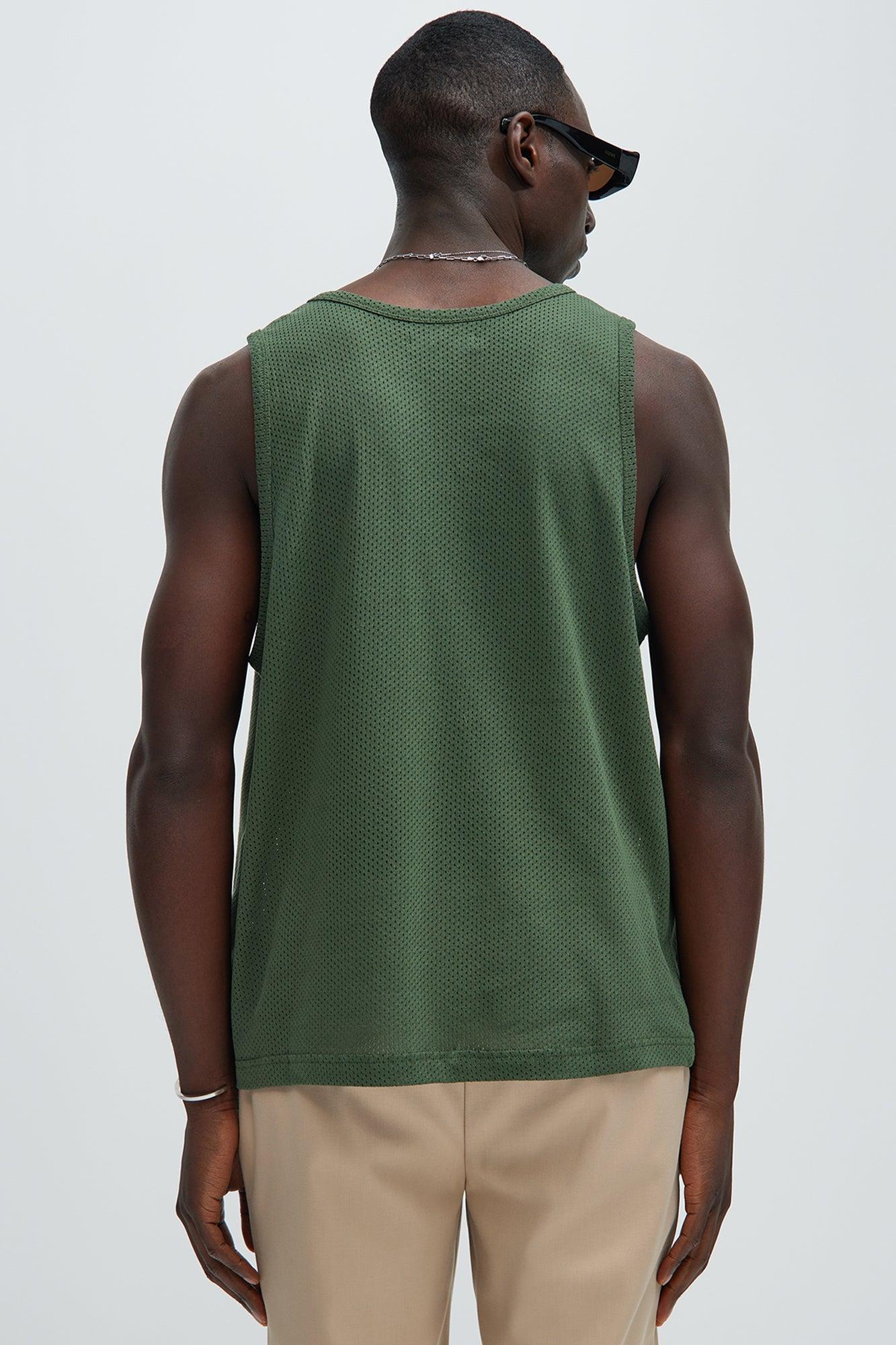 Randall Textured Tank - Green Product Image