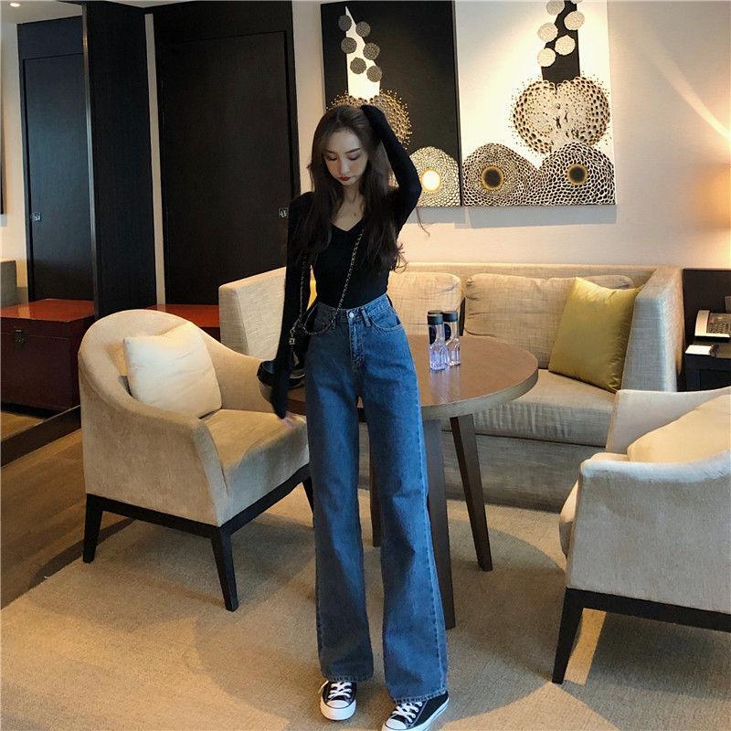 High-Waist Wide-Leg Jeans Product Image