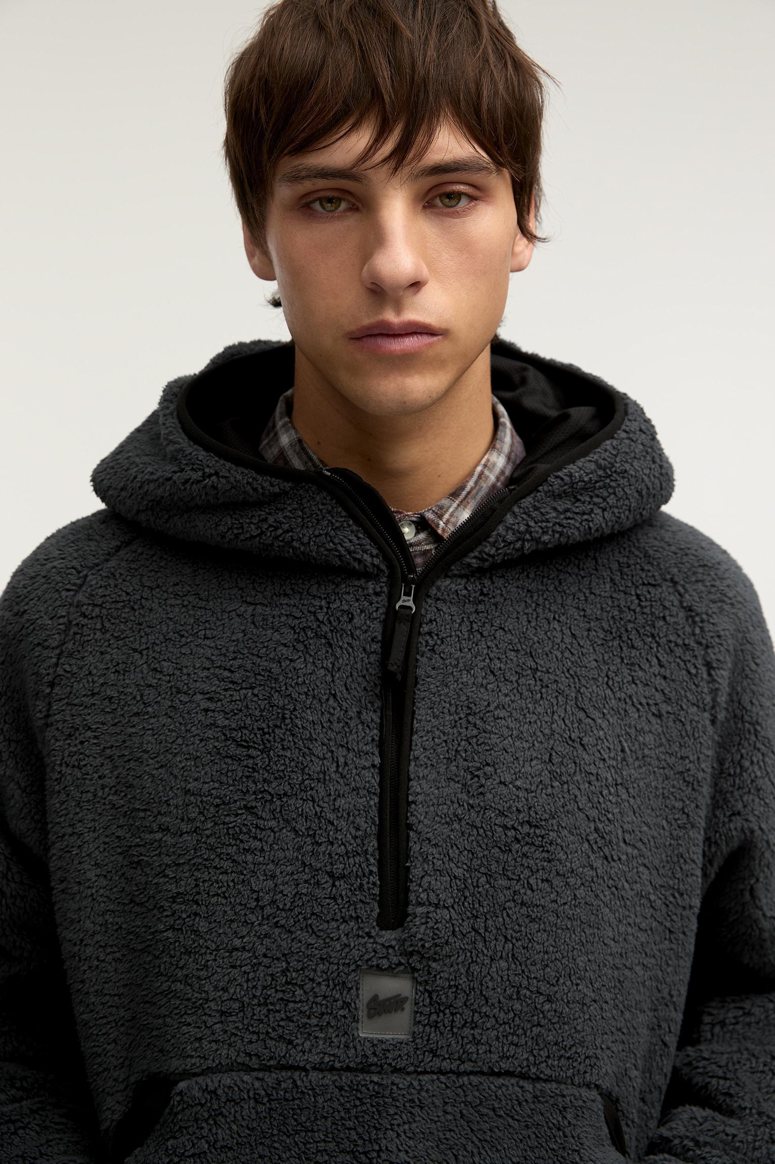 Hooded teddy jacket Product Image