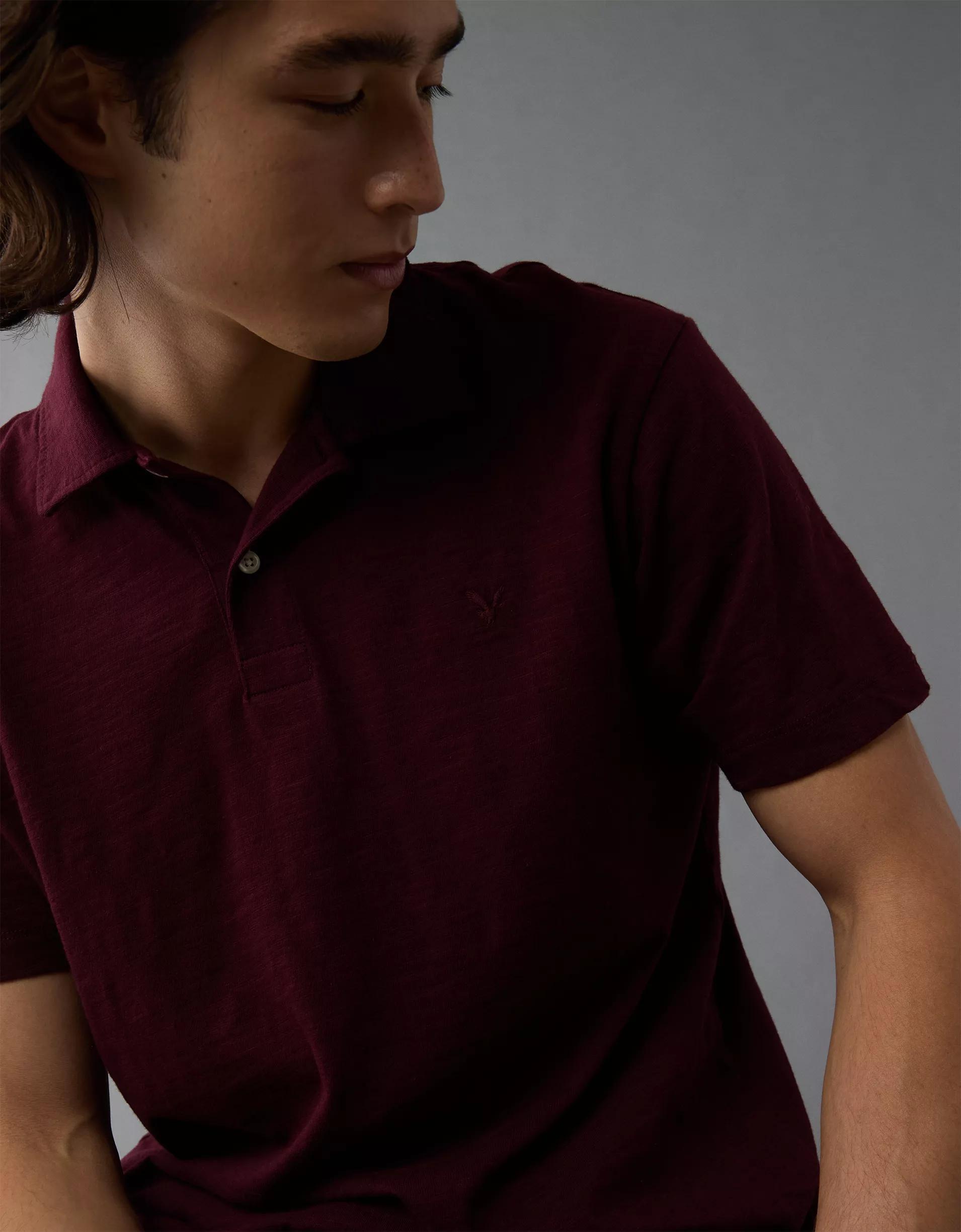 AE Slub Polo Shirt Product Image