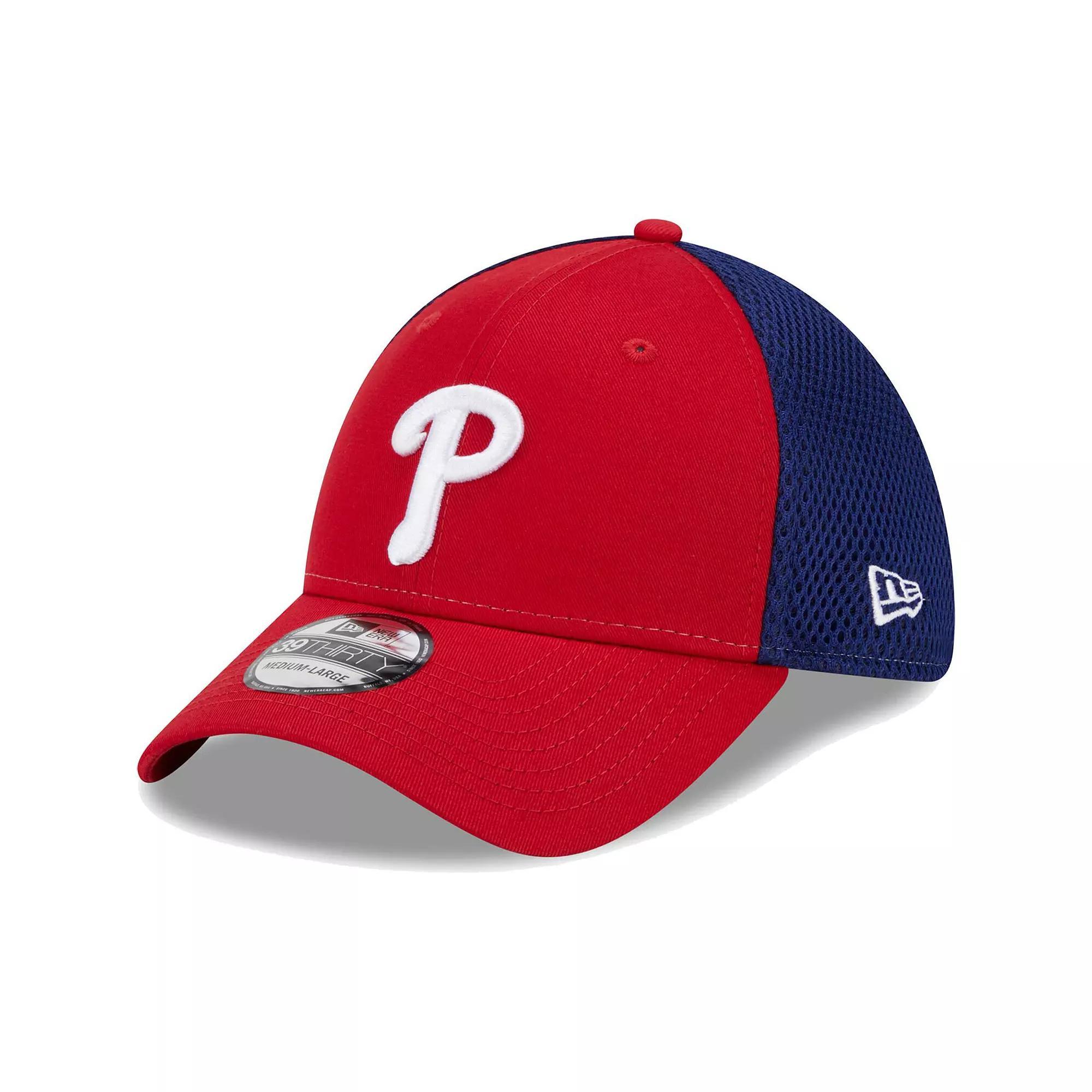 Men's New Era Red Philadelphia Phillies Team Neo 39THIRTY Flex Hat, Size: Large/XL Product Image