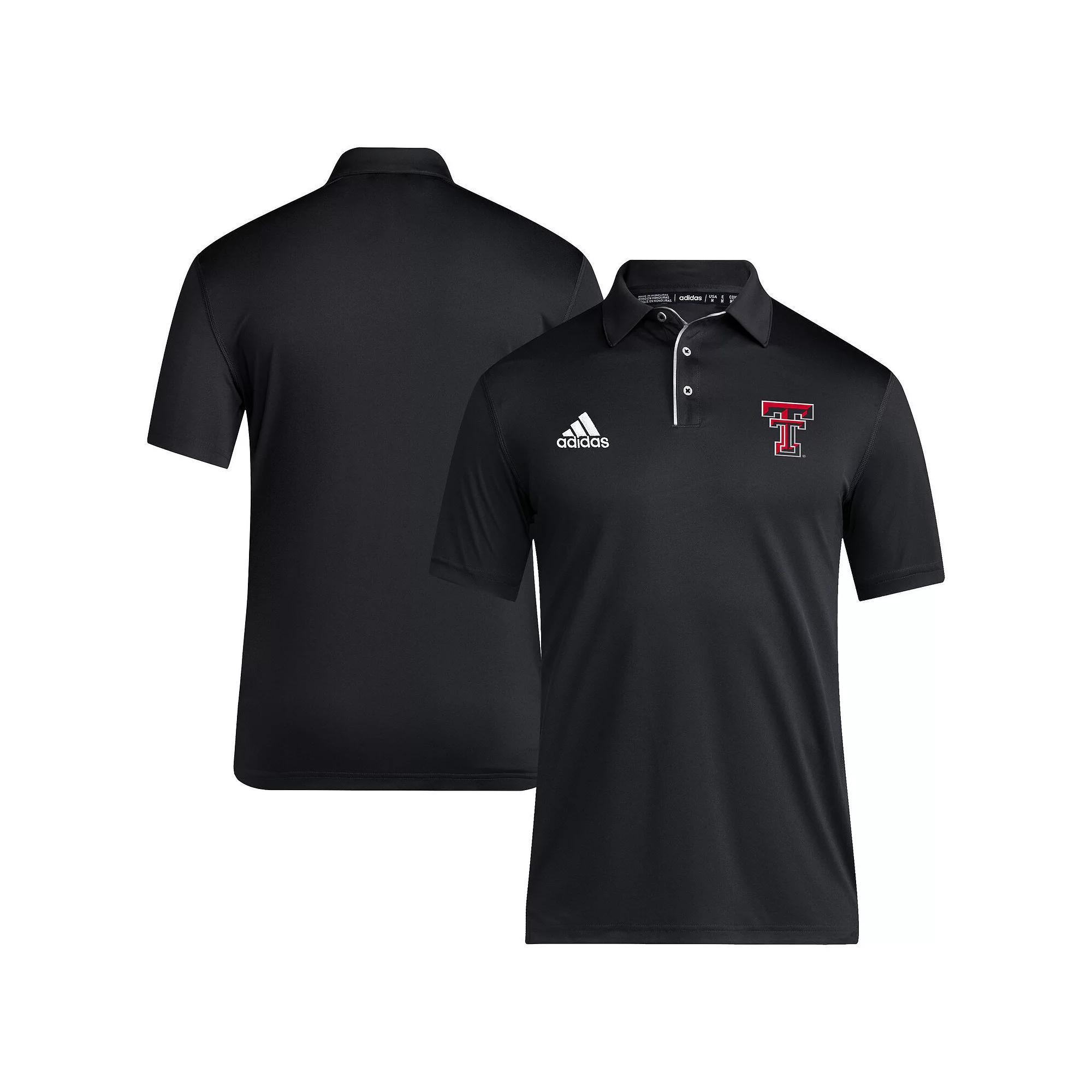 Men's adidas Black Texas Tech Red Raiders 2024 Coaches AEROREADY Polo,  Product Image