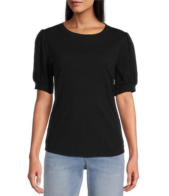 Tommy Bahama Ashby Isles Slub Rib Crew Neck Short Puff Sleeve Top Product Image