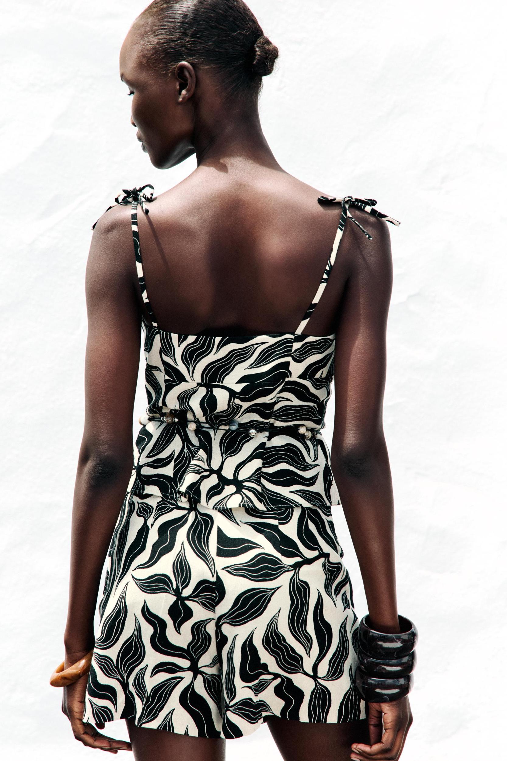 PRINTED LINEN TOP Product Image