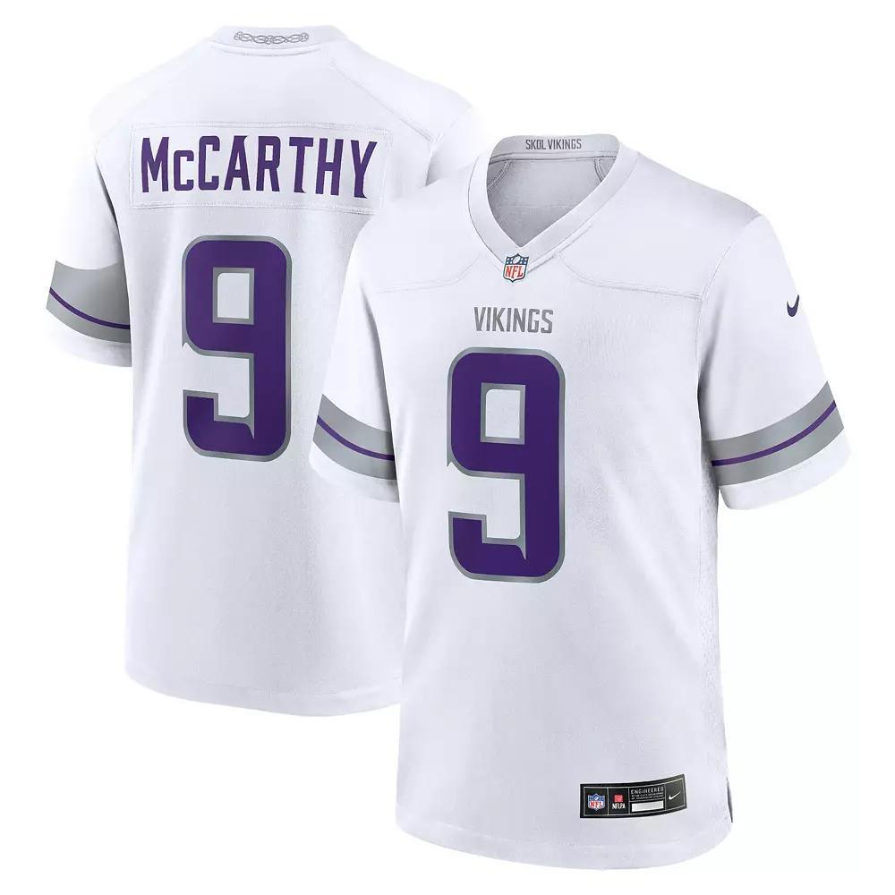 Men's Nike J.J. McCarthy White Minnesota Vikings Alternate Game Player Jersey,  Product Image
