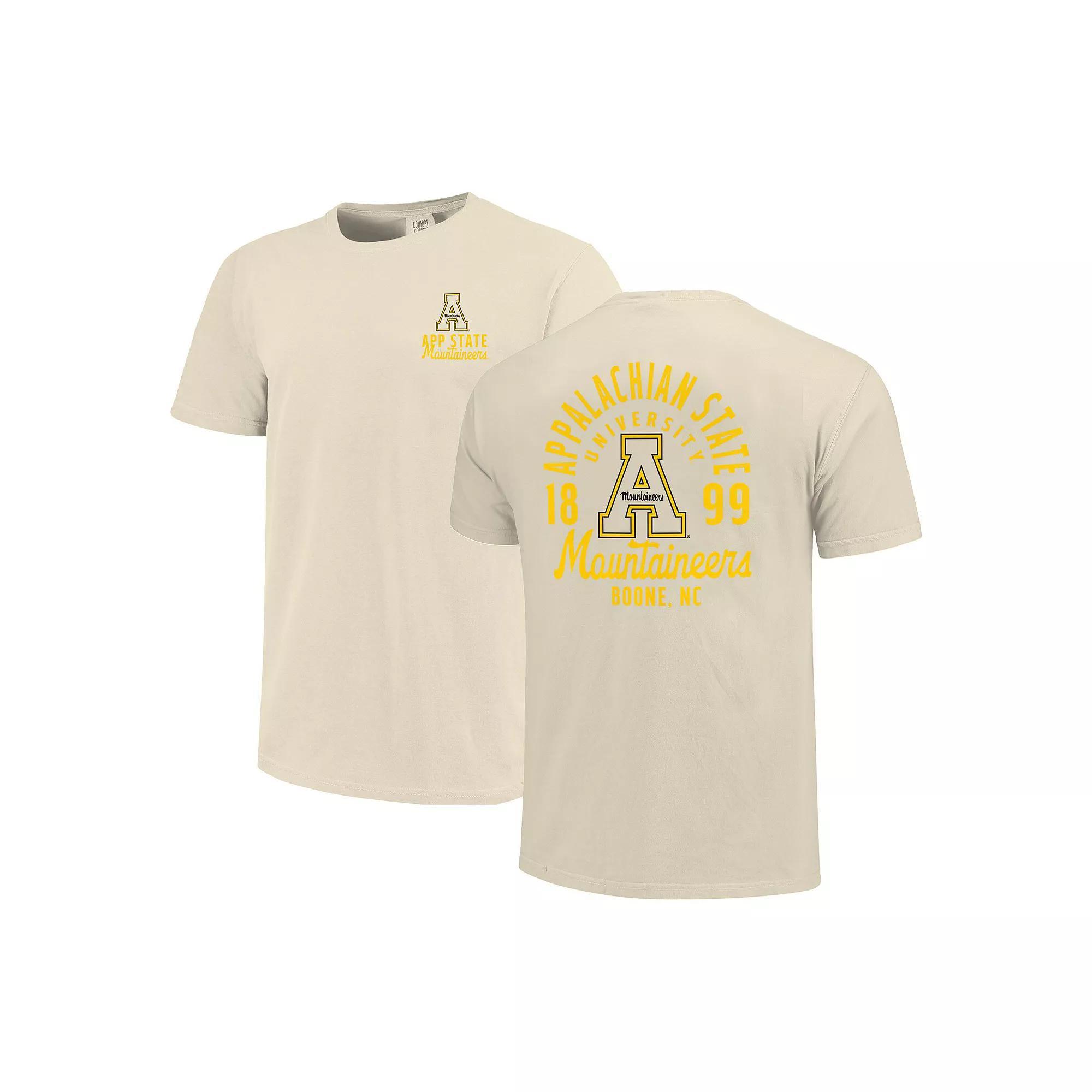 Men's Cream Appalachian State Mountaineers Comfort Colors Mascot Overlay T-Shirt, Size: XL, App Beige Product Image