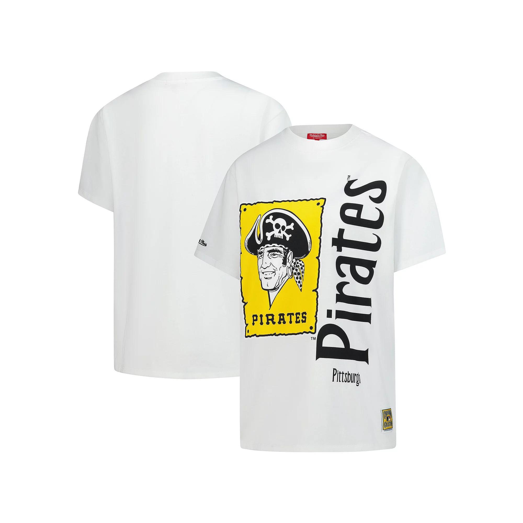Womens Mitchell & Ness Pittsburgh Pirates Cooperstown Collection Boyfriend T-Shirt Product Image
