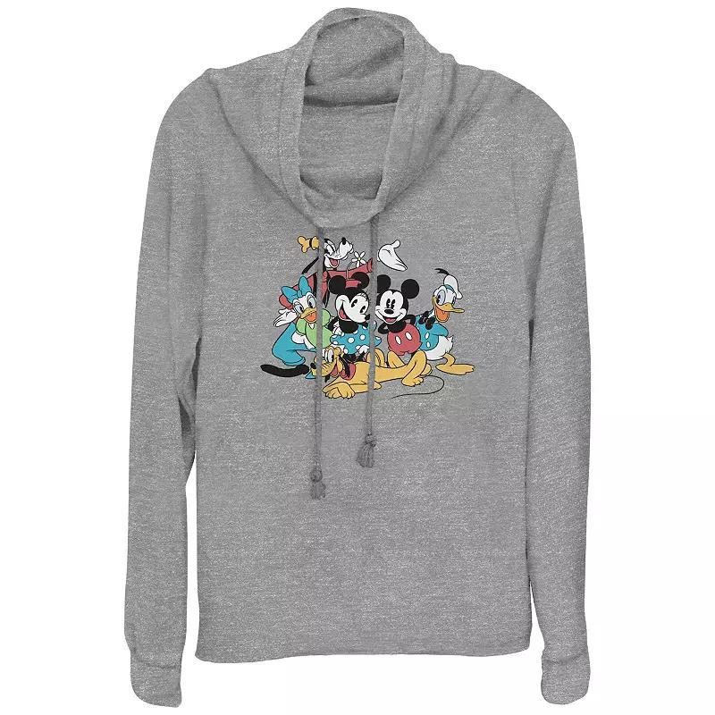 Disney's Mickey Mouse And Friends Original Group Women's Cowlneck Graphic Lightweight Long Sleeve,  Product Image