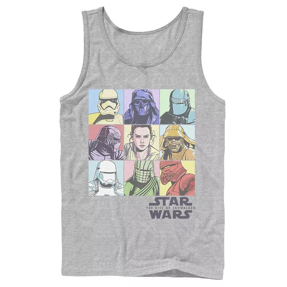 Men's Star Wars The Rise of Skywalker Pastel Character Box Graphic Tank Top,  Product Image