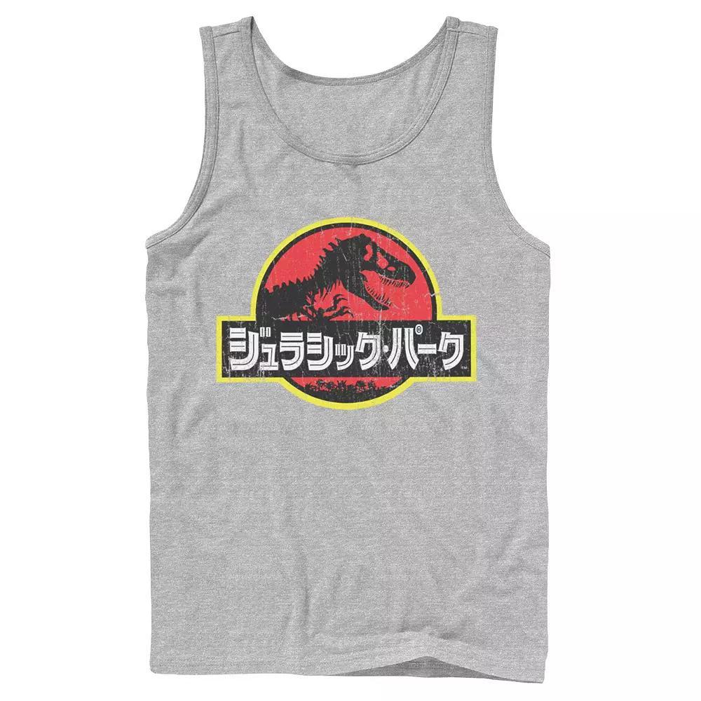 Men's Jurassic Park Japanese Red Logo Tank Top,  Product Image