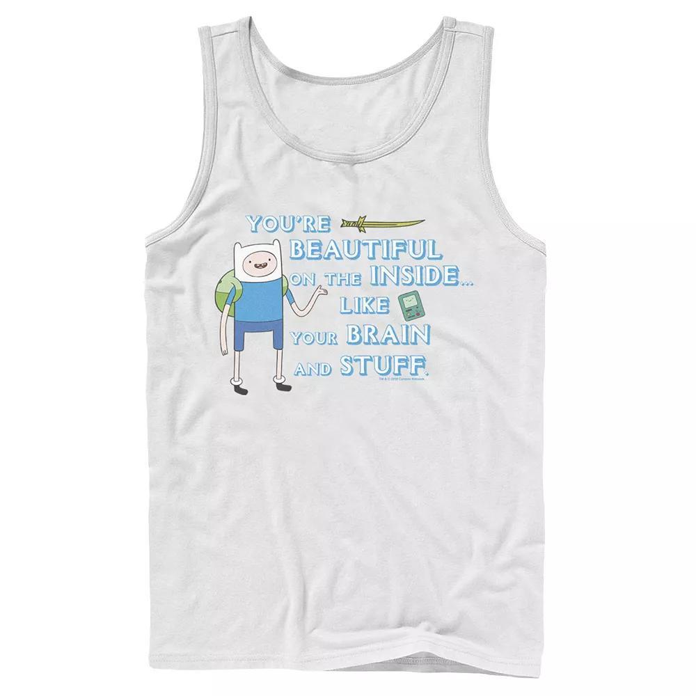 Men's Adventure Time Finn You're Beautiful On The Inside Portrait Tank Top,  Product Image