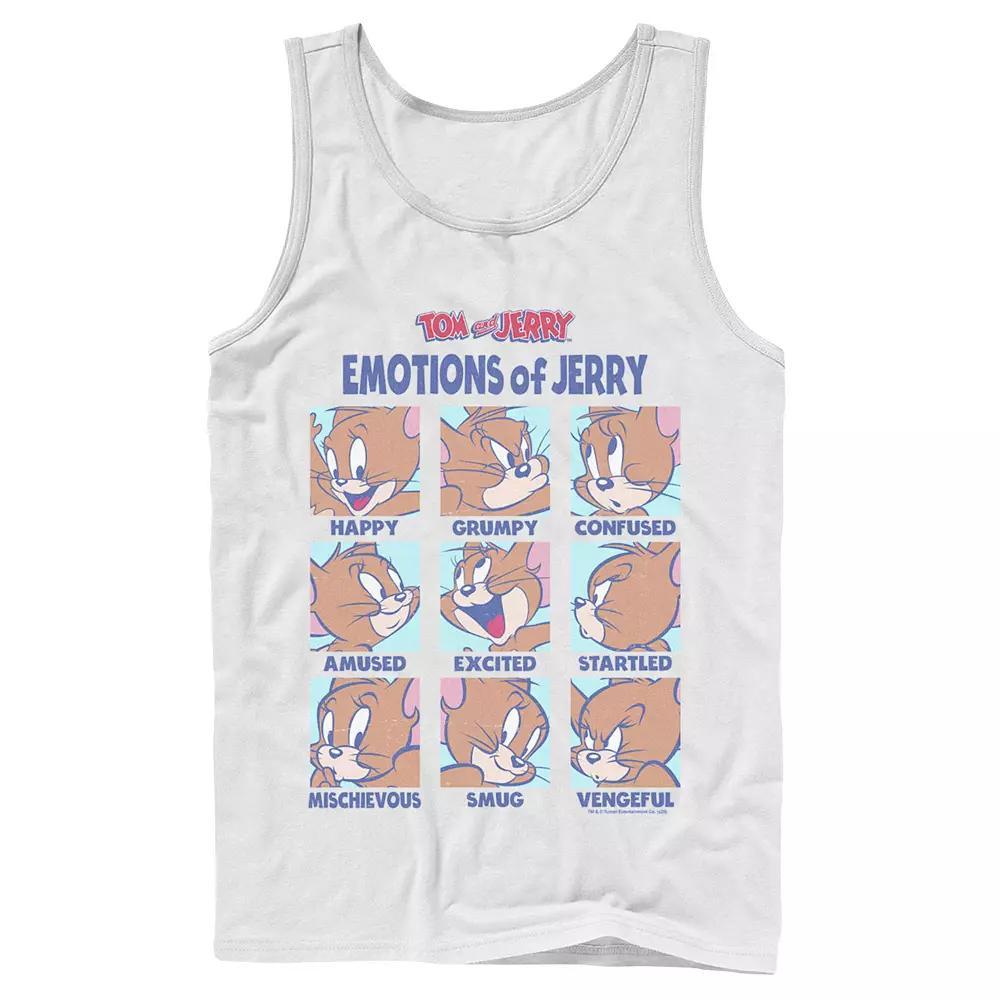 Mens Tom And Jerry Emotions Of Jerry Box Up Tank Top, Men's,  Product Image