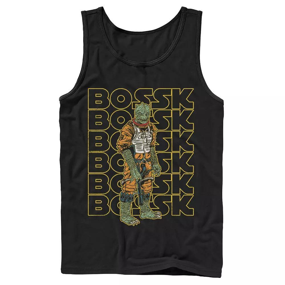 Men's Star wars Bossk Word Stack Portrait Tank Top, Size: Large, Black Product Image