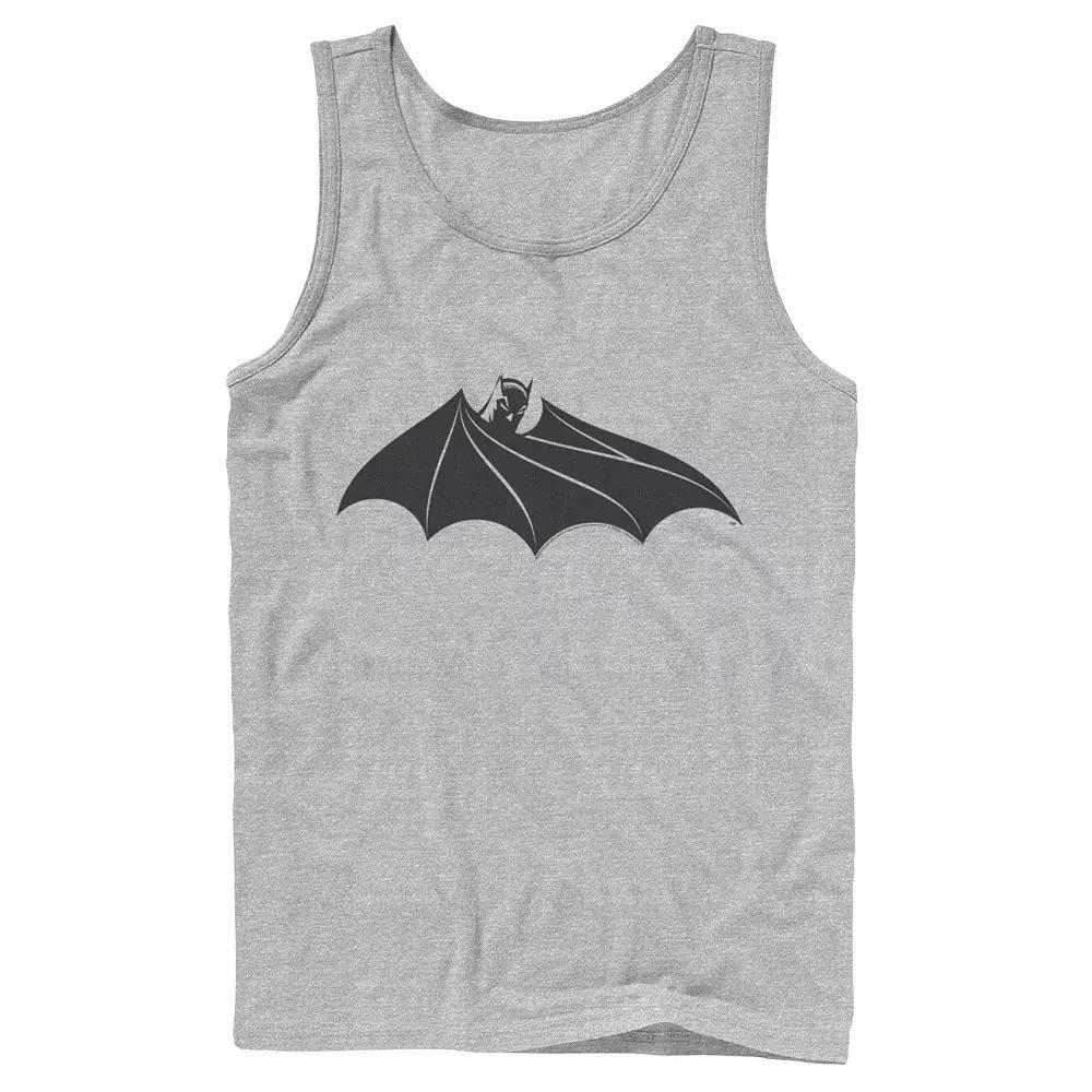 Men's DC Comics Batman Cloak Chest Logo Tank Top, Size: Large, Athletic Grey Product Image