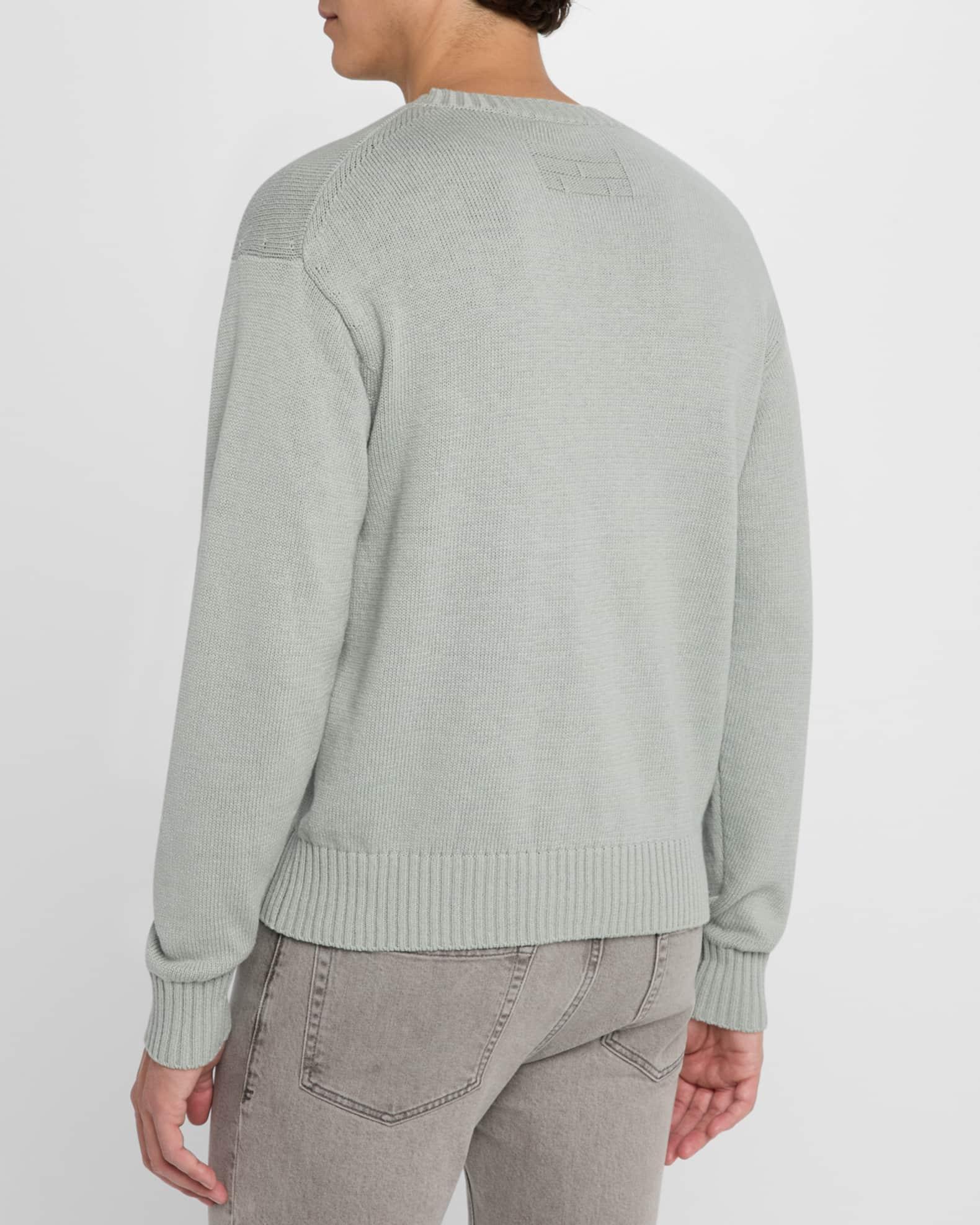 Men's Crewneck Silk-Cotton Knit Sweater Product Image