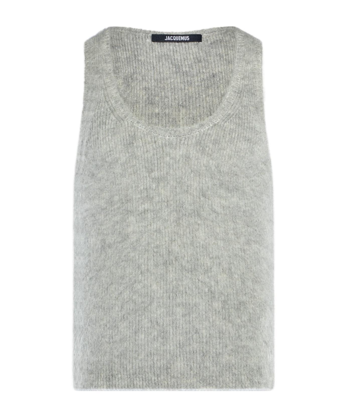 JACQUEMUS Fluffy Knitted Vest In Multicolor Product Image