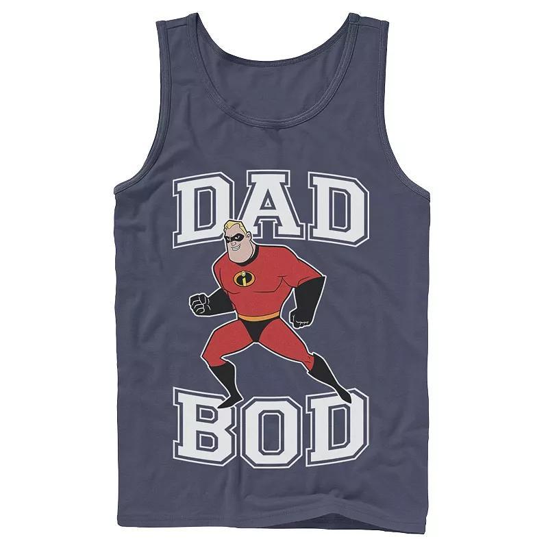 Men's Disney / Pixar Incredibles Mr. Incredible Dad Bod Portrait Tank Top, Size: XL, Blue Product Image