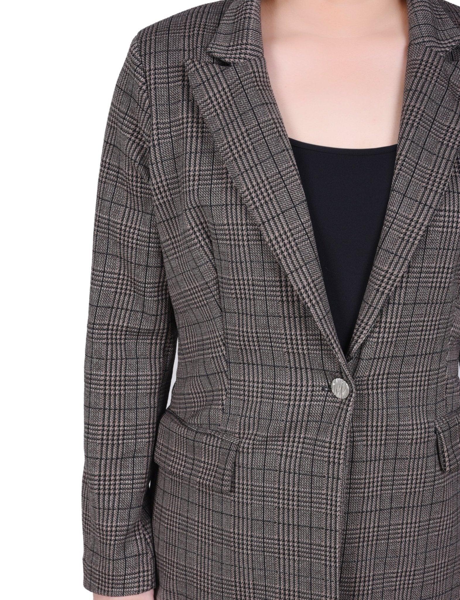 Long Sleeve Ponte Jacket - Petite Product Image